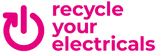 recycle your electricals logo in pink